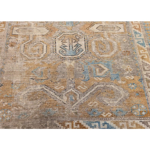 Antique Caucasian Shirvan Perpedil Area Rug, Handwoven Geometric Design, 4' x 6' For Sale - Image 13 of 16