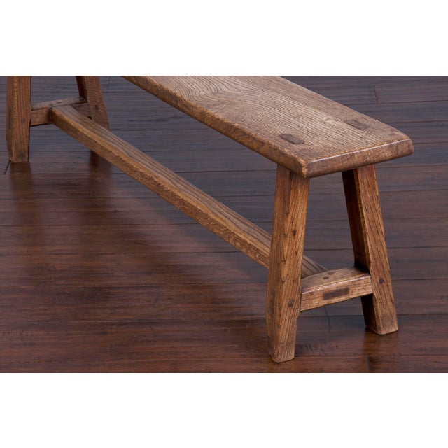 Antique Rustic Country French Farmhouse Oak Bench Chairish