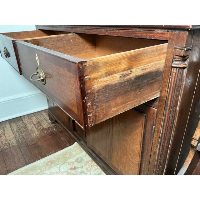Antique English Oak Welsh Dresser Cupboard Storage Cabinet For Sale - Image 15 of 18