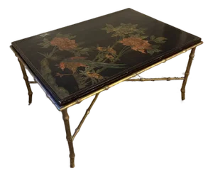 19th Century Jansen Style Chinoiserie Low Table With Coromandel Top