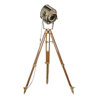 Large Industrial Theater Spotlight Floor Lamp from ADB, Belgium, 1960s For Sale