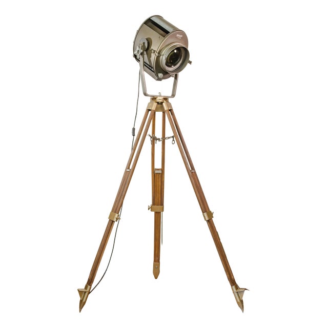 Large Industrial Theater Spotlight Floor Lamp from ADB, Belgium, 1960s For Sale