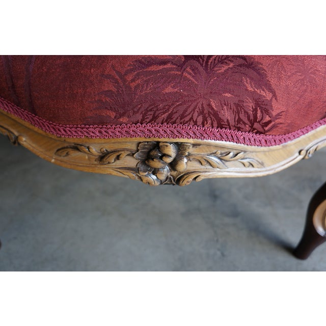 Early 20th Century Antique French Carved Walnut Accent Chair For Sale - Image 5 of 11