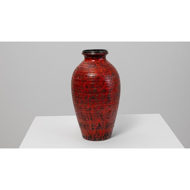 Mid 20th Century 20th Century German 'W. Germany' Ceramic Vase For Sale - Image 5 of 18