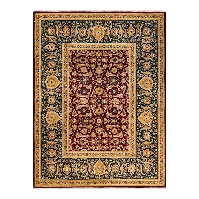 Mogul, One-of-a-Kind Hand-Knotted Area Rug in Red, 8' 2" x 10' 9" For Sale