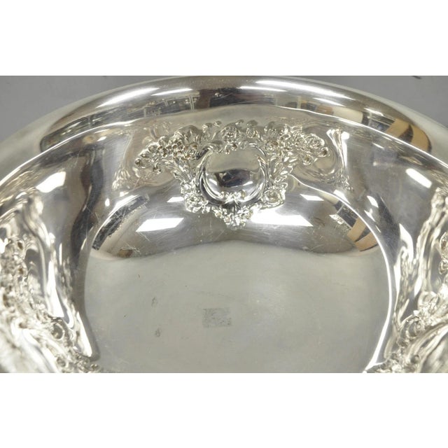 Metal Vintage Leonard Victorian Silver Plated Punch Bowl Champagne Chiller Ice Bucket For Sale - Image 7 of 12