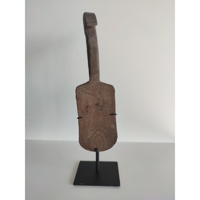 Teak Grain Spoon Mounted on Base For Sale - Image 11 of 16