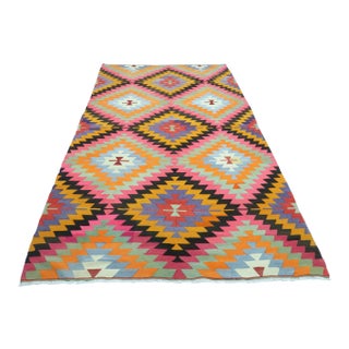 1960s Vintage Turkish Antalya Nomads Kilim Rug For Sale