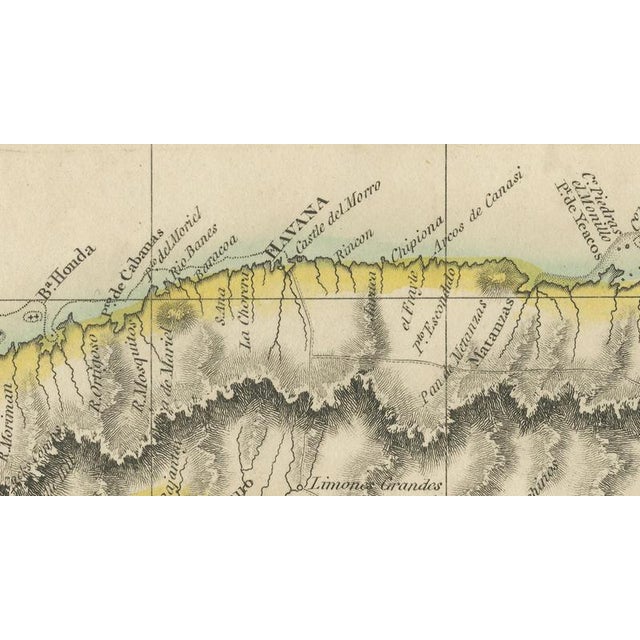 Black Antique Map of Cuba by John Thomson, 1816 For Sale - Image 8 of 13