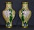 Vintage (1980's) Pair of Vases are Chinese. Cloisonne Enamel Mirrored Floral Chrysanthemum Mums. The Measurements: 5.5" x...