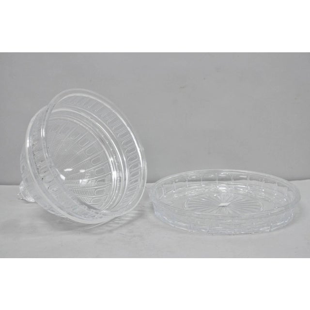 Traditional Late 20th Century Shannon Design of Ireland Round Clear Cut Crystal Capitol Dome Cake Plate Stand For Sale - Image 3 of 14