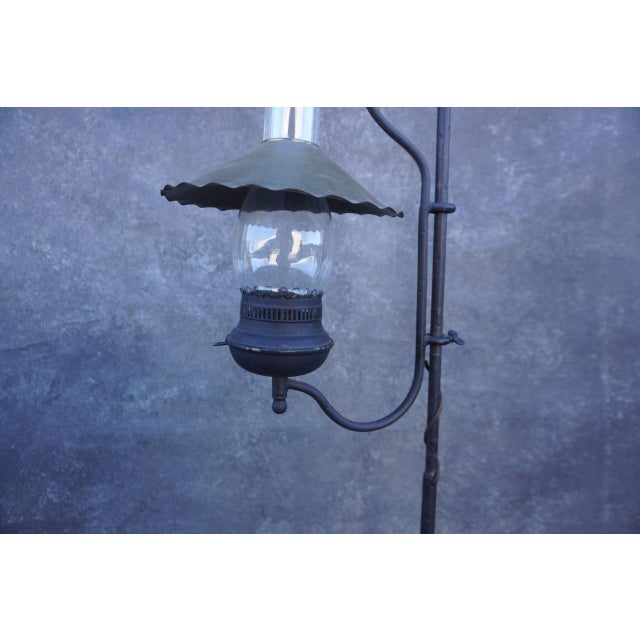 Spanish Revival 1930s Monterey Wrought Iron Lantern Floor Lamp For Sale - Image 3 of 8
