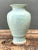 Vintage Celadon Floral Relief Ceramic Vase For Sale In West Palm - Image 6 of 12