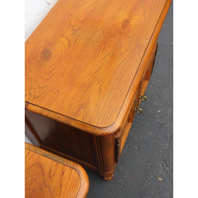 Ethan Allen French Large Nightstands Bedside End Tables a Pair 6648 For Sale - Image 9 of 15