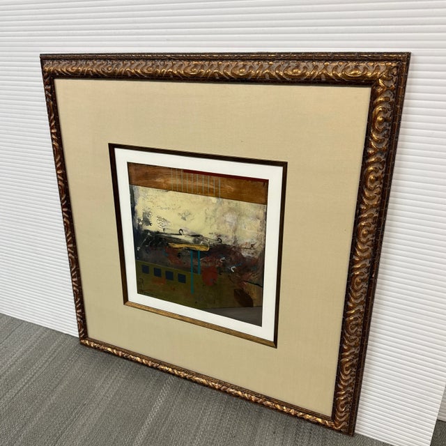 Abstract Mixed Media Art Work, Framed With Museum Glass For Sale In San Francisco - Image 6 of 10