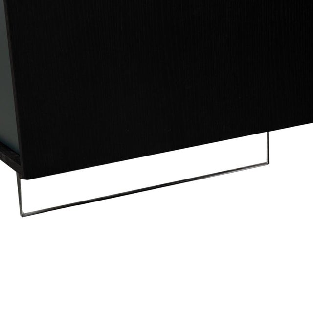 Black Lampo Wooden Sideboard in Black Brown Petrol Green by San Giacomo For Sale - Image 8 of 14