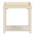 Scalloped Creme Rectangular Side Table For Sale