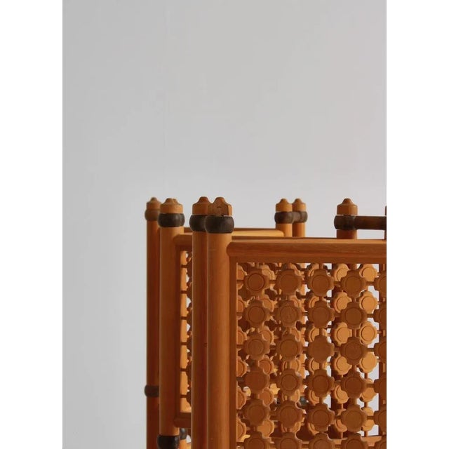 Scandinavian Modern Screens or Room Dividers in Stained Beechwood, 1940s, Set of 2 For Sale - Image 12 of 18