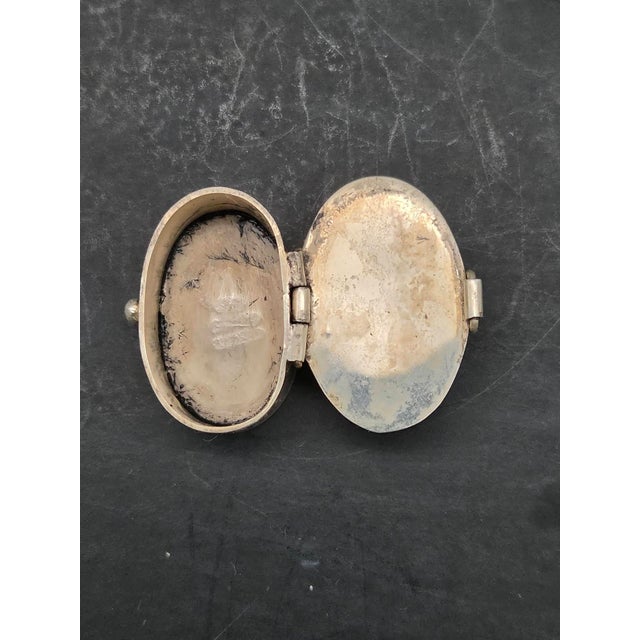 1980s 1980s Mexican Silver Pill Box For Sale - Image 5 of 7