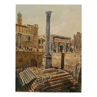 Felix Benoist, View of the Forum from Rome in Its Grandeur, 1865, Engraving, Framed For Sale