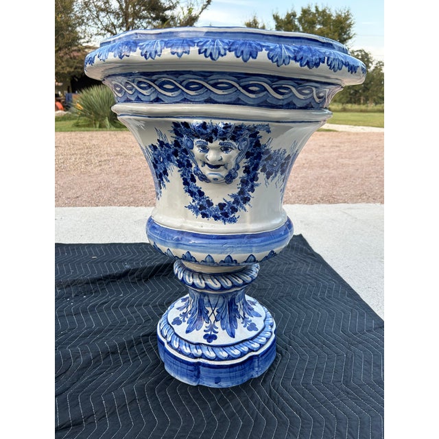 19th Century Faience Vase by Viuva Lamego, Portugal - Set of 2 For Sale - Image 4 of 10