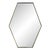 Contemporary Hexagonal Brass Finished Wall Mirror For Sale