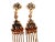 Mid-Century Modern Vintage Gold Tone Chandelier Tassel Clip-On Earrings 2" For Sale - Image 3 of 5