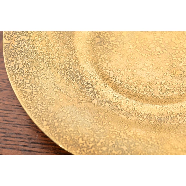 Early 20th Century Tiffany Studios New York Bronze Doré Plate or Shallow Bowl For Sale - Image 5 of 11