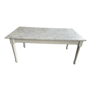 Vintage Williams Sonoma Carrara Marble Table