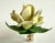 Traditional Capodimonte Yellow Rose Lamp Finial on Brass Hardware For Sale - Image 3 of 7