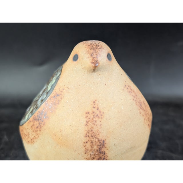 1960s Mid-Century Modern Danish Studio Pottery Bud Vase of Bird, Glaze For Sale - Image 5 of 7