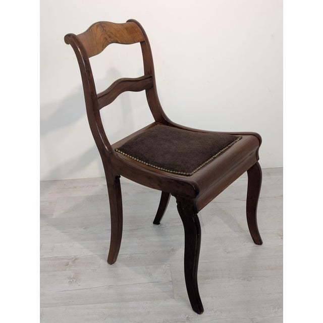 1920s Biedermeier Walnut Chair, 1940s For Sale - Image 5 of 12