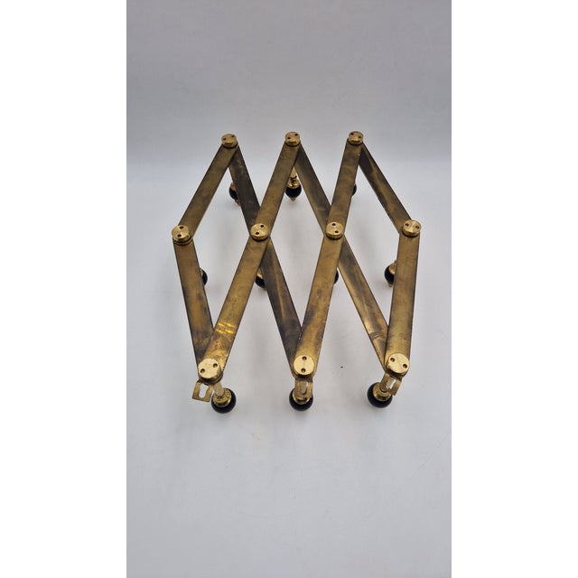 Model AT4 Coat Hanger in Brass with Black Bakelite Spheres by Luigi Caccia Dominioni for Azucena, 1950s For Sale - Image 6 of 12