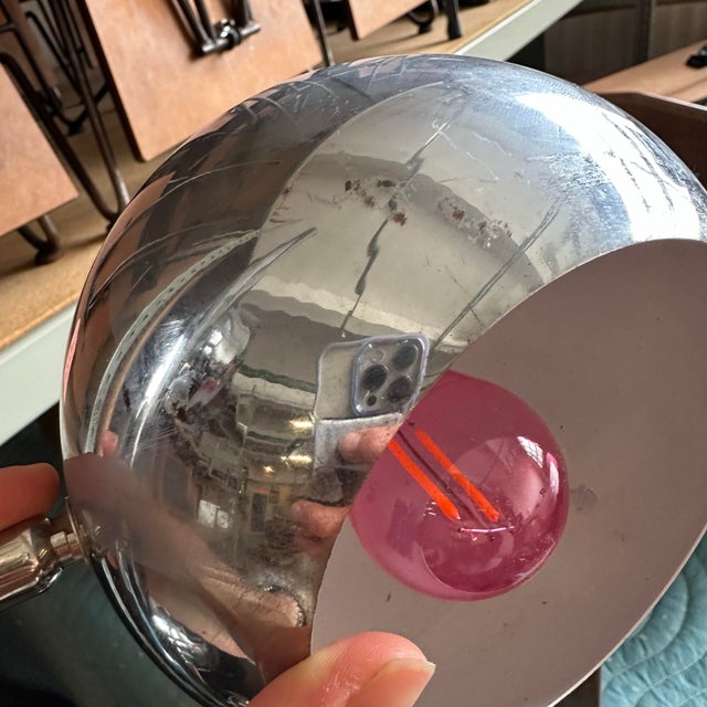 Mid Century Chrome 6 Light Eyeball Floor Lamp For Sale - Image 10 of 11