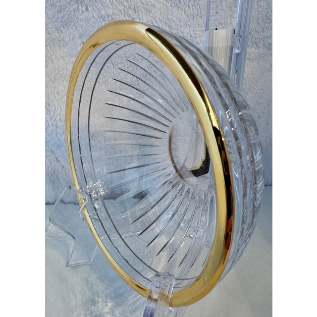 Waterford Crystal 1990s Marquis by Waterford Hanover Gold Crystal Bowl For Sale - Image 4 of 5