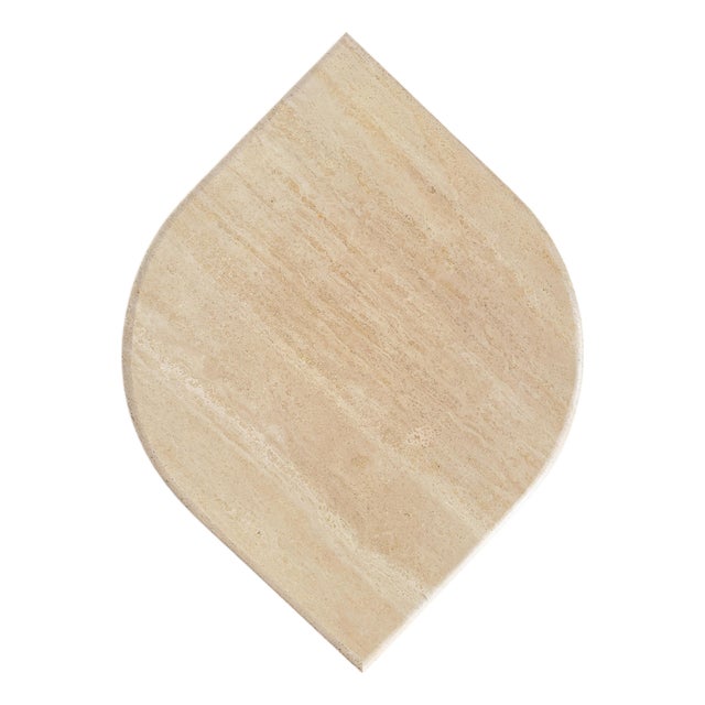 Mid-Century Modern Model Teardrop Coffee Table in Travertine, 1970s For Sale