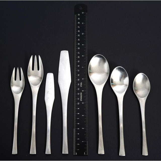 Mid-Century Modern 1960s Dansk Designs Stainless Steel Flatware in the Odin Design- Set of 57 For Sale - Image 3 of 10