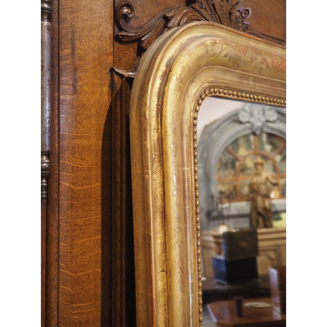 19th Century Large 19th Century French Giltwood Louis Philippe Style Mirror, 70.4 X 48 Inches For Sale - Image 5 of 18