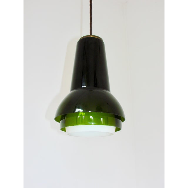 Forest Green Modern Danish Lamp from Fog & Mørup, 1970s For Sale - Image 8 of 14