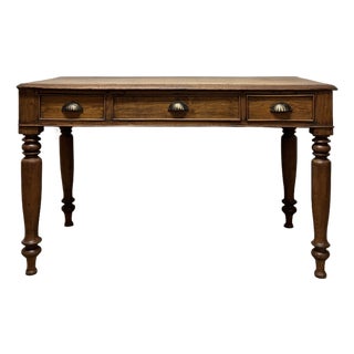 Antique French Oak Console Table or Writing Desk For Sale