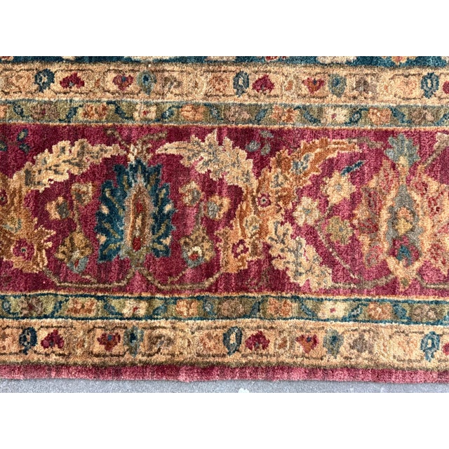 Red 8ft2in × 10ft2in Sultanabad Design Wool Area Rug For Sale - Image 8 of 12