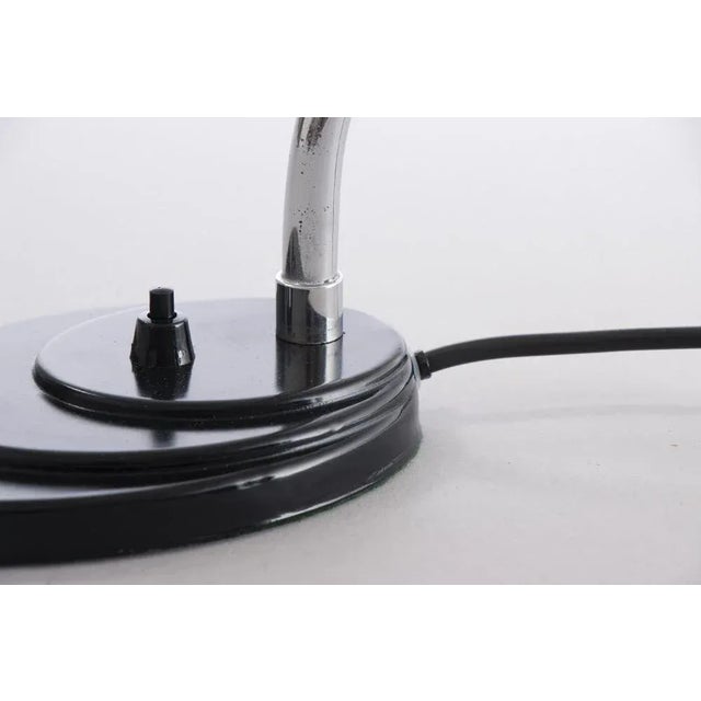 1930s Art Deco Geometric Shade Swan Neck Table Lamp, 1930s For Sale - Image 5 of 10