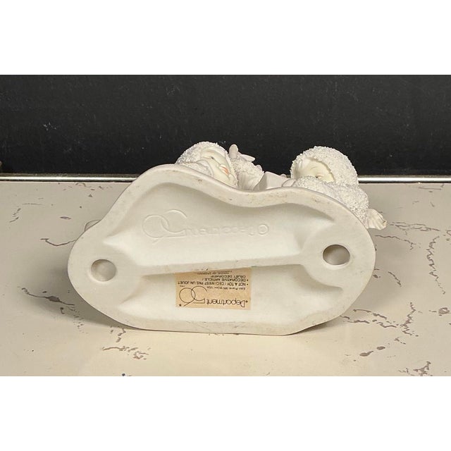 Ceramic Vintage Department 56 Snowbabies, “Thank You” Retired 2001 For Sale - Image 7 of 7