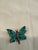 Antique Art Nouveau Brooch in Silver with Turquoise, 1900s, in Good conditions. Designed 1890 to 1919