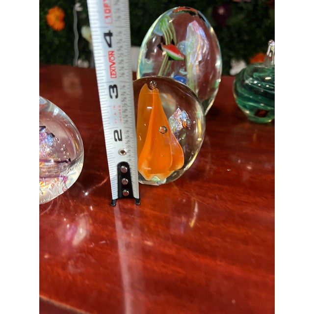 Collection of Vintage Glass Paper Weights- Set of 7 For Sale - Image 10 of 11