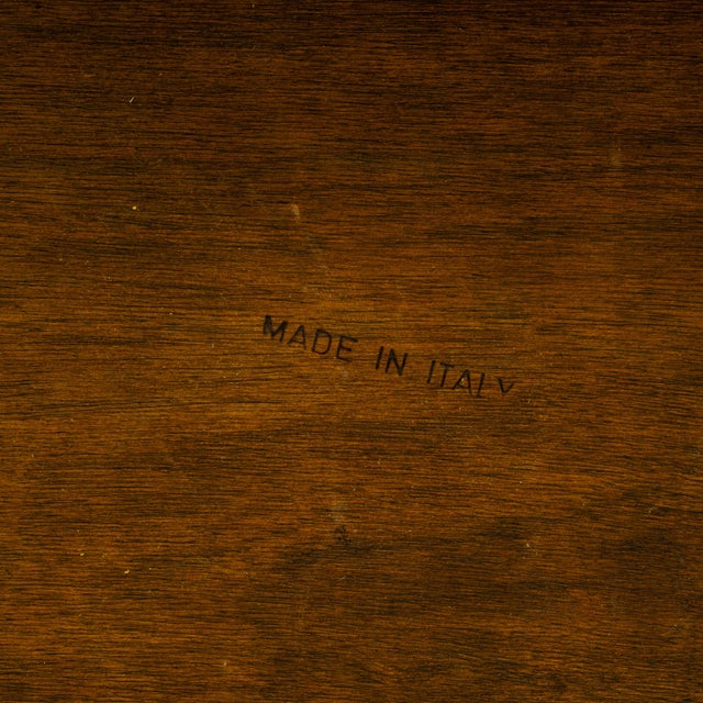 Traditional 1970s Italian Cabriole Leg Parquetry Top Oak Game Table Made in Italy For Sale - Image 3 of 9