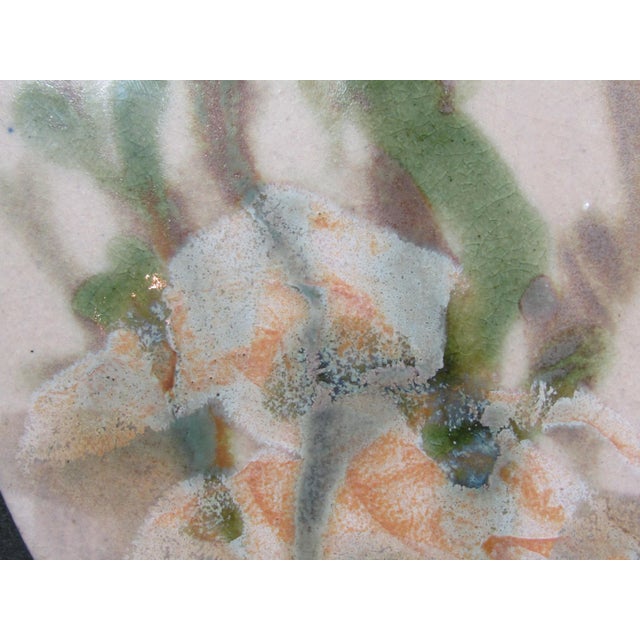 1970s Signed Abstract Fish Studio Pottery Decorative Plate For Sale - Image 9 of 13
