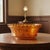 Victorian Antique Northwood Peacock at the Fountain Marigold Carnival Art Glass Berry Bowl For Sale - Image 3 of 11