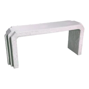 Sculptural Post Modern Gray Plaster Console, 1980