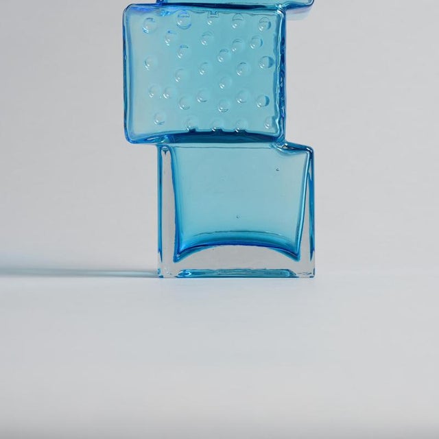 Blue Drunken Bricklayer Vase by Whitefriars Glass, 1960s For Sale - Image 13 of 18